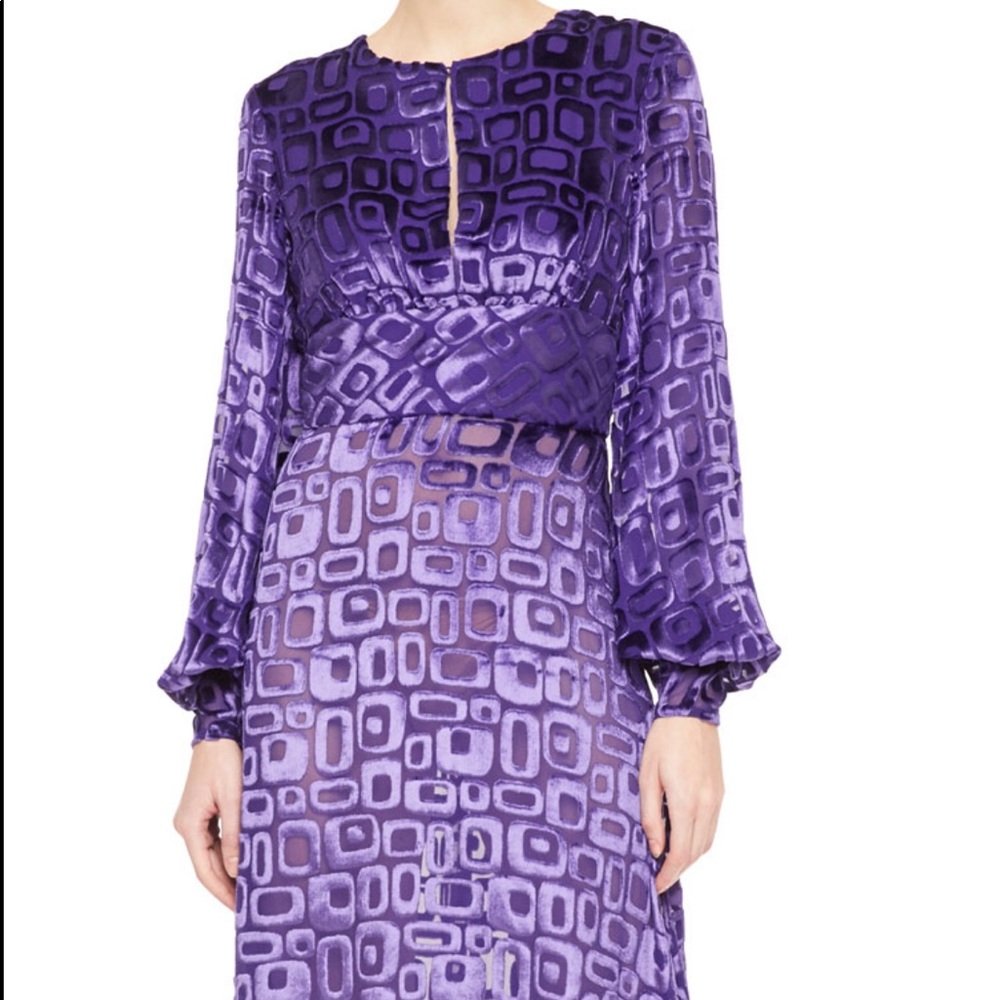 TAMARA MELLON Velvet Purple Dress Sz S - Brand New